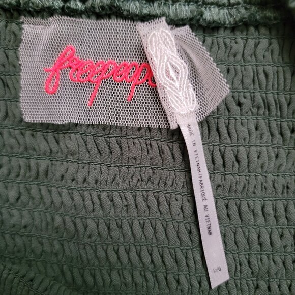 Free People Sundrenched Maxi Dress Womens L Moss Green Whimsical Romantic Castle - Picture 6 of 11